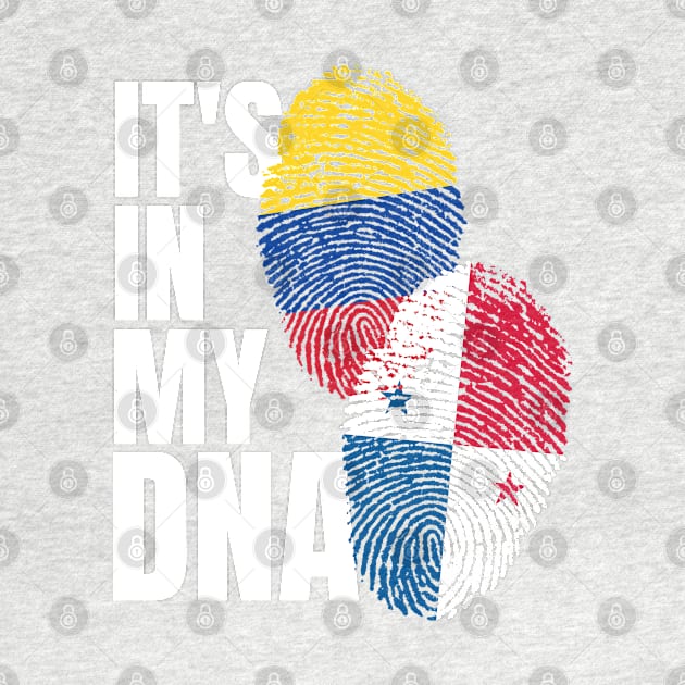 Colombian Plus Panamanian Mix Heritage DNA Flag by Just Rep It!!